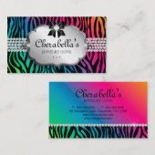 Visite Coeur d'arc d'arc-en-ciel de zèbre de carte de (Devant / Derrière)