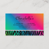 Visite Coeur d'arc d'arc-en-ciel de zèbre de carte de (Dos)