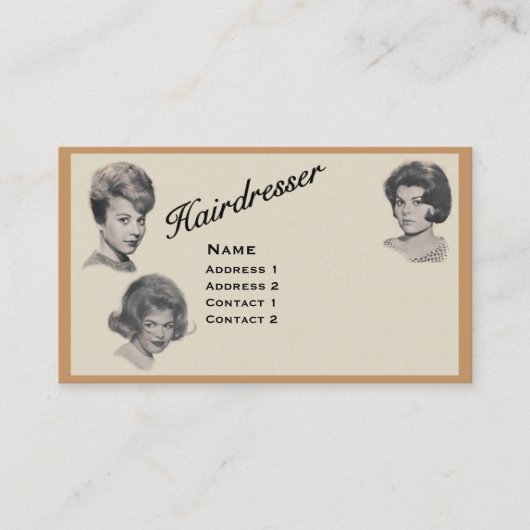 VISITE COIFFEUR - CARTE TRÈS PROFESSIONNELLE 1 DE PROFIL (Devant)