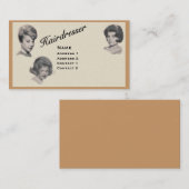 VISITE COIFFEUR - CARTE TRÈS PROFESSIONNELLE 2 DE PROFIL (Devant / Derrière)