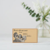 Visite COIFFEUR - CARTE TRÈS PROFESSIONNELLE de PROFIL (Debout devant)