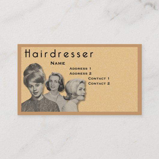 Visite COIFFEUR - CARTE TRÈS PROFESSIONNELLE de PROFIL (Devant)