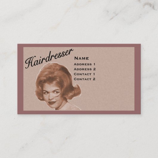 VISITE COIFFEUR - GRANDE CARTE DE PROFIL DE CHEVEUX - (Devant)