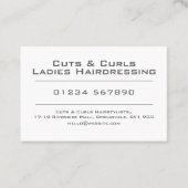 Visite Coiffeuse ou coiffeuse Carte de rendez-vous (Devant)