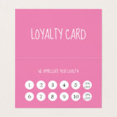 Visite Coiffeuse rose Carte de fidélité professionnelle p (Intérieur déplié)