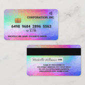 Visite Coloré Pastel Foil | Carte de crédit (Devant / Derrière)