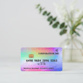 Visite Coloré Pastel Foil | Carte de crédit (Debout devant)
