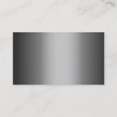 Visite Comptable en métal gris professionnel Carte de vis (Dos)