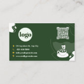 Visite Conception de carte de fidélité de café vert (Devant)