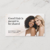 Visite Conception de carte de référence photo pour cheveu (Devant)