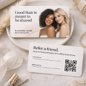 Visite Conception de carte de référence photo pour cheveu