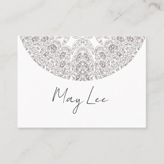 Visite Conception de mandala fleur de lotus carte dorée (Devant)