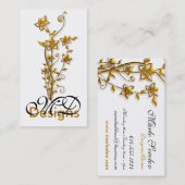 Visite Conception graphique de fleur d'or : : Carte de (Devant / Derrière)