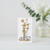 Visite Conception graphique de fleur d'or : : Carte de (Debout devant)