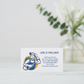 Visite Constructeur de soudeuse soudant le rétro carte de (Debout devant)