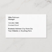 Visite Construction Moderne Classique Design Carte de vis (Dos)