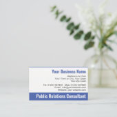 Visite Consultant en relations publiques Code QR Carte de (Debout devant)