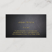 Visite Cool Anneau or Monogramme Charbon noir Carte de vi (Dos)