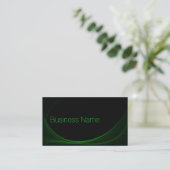 Visite Cool Black & Lime Green Wireframe - Carte de visit (Debout devant)