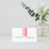 Visite Cool blanc, rouge et gris moderne - Carte de visit (Debout devant)