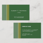 Visite Cool, élégante carte de profil verte professionnel (Devant / Derrière)