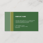 Visite Cool, élégante carte de profil verte professionnel (Dos)