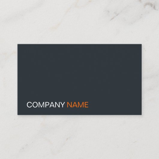 Visite Cool Grey, Orange et Blanc Moderne - Carte de visi (Devant)