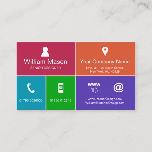 Visite Cool moderne style de métro design - Carte de visi (Devant)