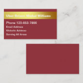 Visite Cool simple Uber Driver Ride Hailing Carte de visi (Devant / Derrière)