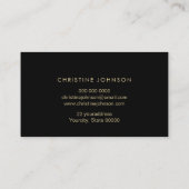 Visite coquillage sur carte de fidélité noire (Dos)