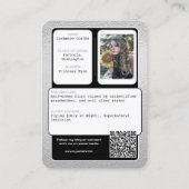 Visite Coscards | Carte de commerce de connexion de code (Dos)