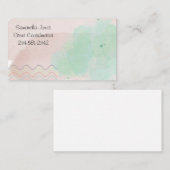 Visite Couleur de l'eau Moderne Personnalisation Carte de (Devant / Derrière)