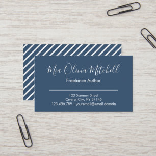 Visite Couleur de tendance Grave Bleu Minimaliste Carte d