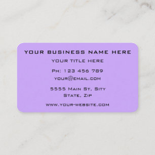 Visite Couleur et polices personnalisées Modèle de carte 