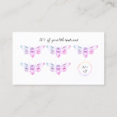 Visite couleur pastel de la carte de fidélité bogue holog (Dos)