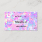 Visite couleur rose opale carte de rendez-vous photo (Dos)