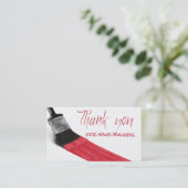 Visite Couleur rouge de brosse de peinture - carte de (Debout devant)