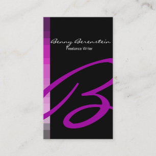 Visite Couleur Sur Le Côté Monogram Fuschia Carte de visi