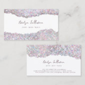 Visite couleurs de bonbons parties scintillant sur carte  (Devant / Derrière)