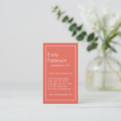 Visite Couleurs modernes : Emberglow & White Carte de vis (Debout devant)