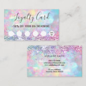 Visite couleurs pastel parties scintillant opal carte de  (Devant / Derrière)