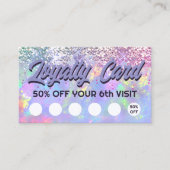 Visite couleurs pastel parties scintillant opal carte de  (Devant)