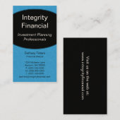 Visite Courbes exécutives Carte de visite, Bleu clair (Devant / Derrière)