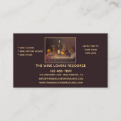 Visite Cours d'art Vin Still Life Événements Carte de vis (Dos)