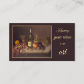 Visite Cours d'art Vin Still Life Événements Carte de vis (Devant)