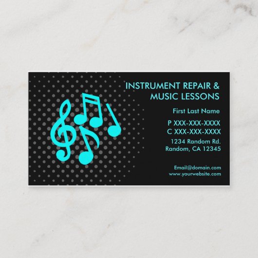 Visite Cours de musique de réparation d'instruments carte (Devant)