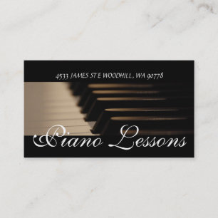 Visite Cours de piano, musique, instruments Carte de visi