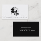 Visite Cours de piano, réglage de piano et Carte de visit (Devant / Derrière)