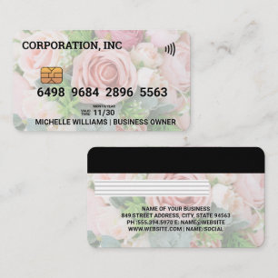 Visite Crédit Carte de débit Arrangement de fleurs
