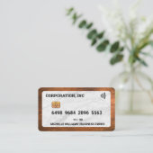 Visite Crédit | Carte de débit | Marbre et bois (Debout devant)